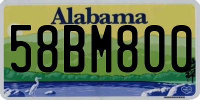 AL license plate 58BM800
