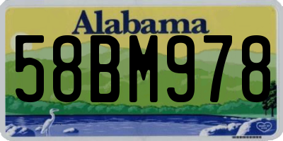AL license plate 58BM978