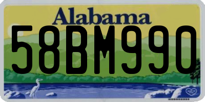 AL license plate 58BM990