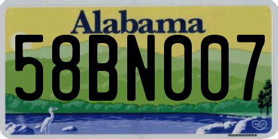 AL license plate 58BN007