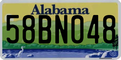AL license plate 58BN048