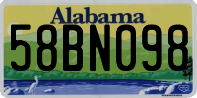 AL license plate 58BN098