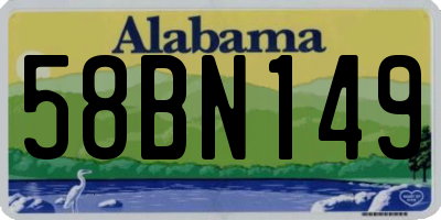 AL license plate 58BN149