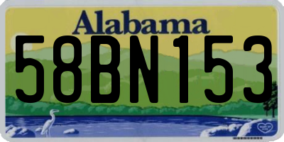 AL license plate 58BN153
