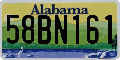 AL license plate 58BN161