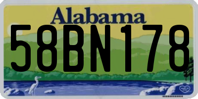 AL license plate 58BN178