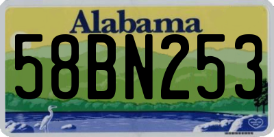 AL license plate 58BN253