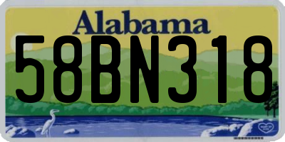 AL license plate 58BN318