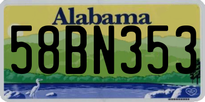 AL license plate 58BN353