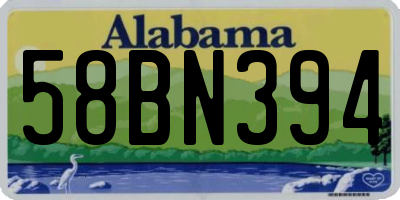 AL license plate 58BN394