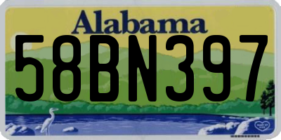 AL license plate 58BN397