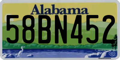 AL license plate 58BN452