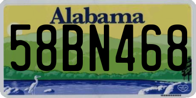 AL license plate 58BN468