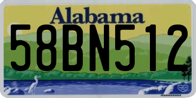 AL license plate 58BN512