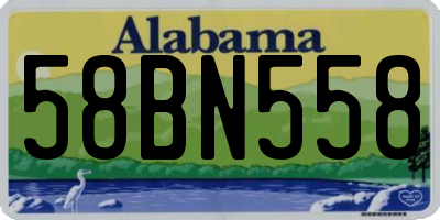 AL license plate 58BN558