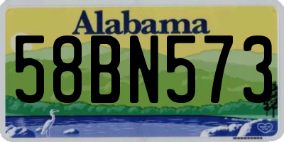 AL license plate 58BN573