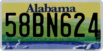 AL license plate 58BN624