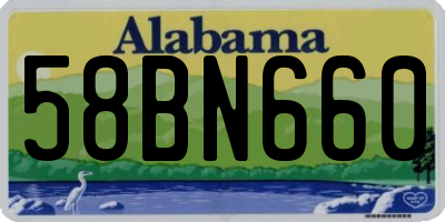 AL license plate 58BN660