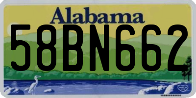 AL license plate 58BN662