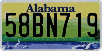 AL license plate 58BN719