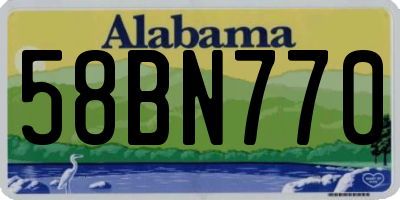 AL license plate 58BN770