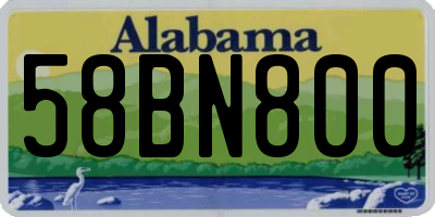AL license plate 58BN800