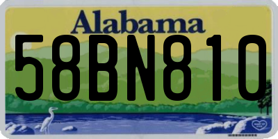AL license plate 58BN810
