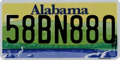 AL license plate 58BN880