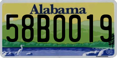 AL license plate 58BO019