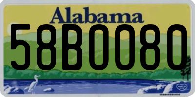 AL license plate 58BO080
