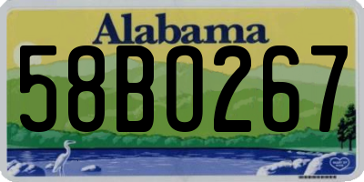 AL license plate 58BO267