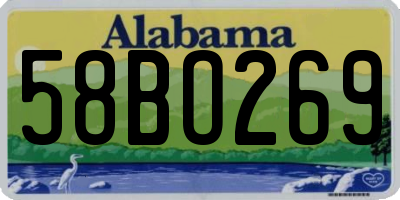 AL license plate 58BO269