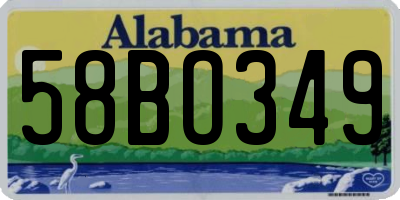 AL license plate 58BO349