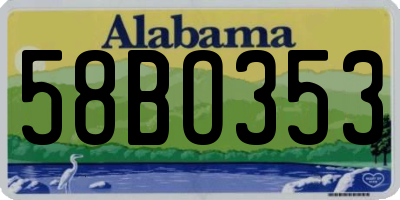 AL license plate 58BO353