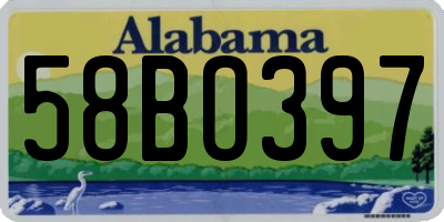 AL license plate 58BO397