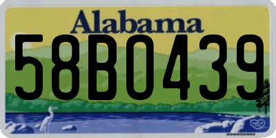 AL license plate 58BO439