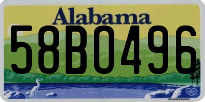 AL license plate 58BO496