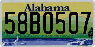 AL license plate 58BO507