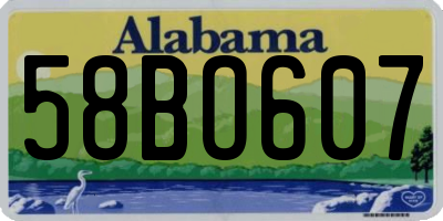 AL license plate 58BO607