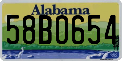 AL license plate 58BO654