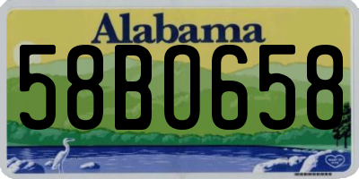 AL license plate 58BO658