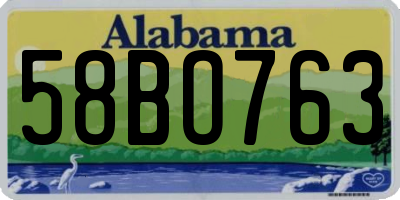 AL license plate 58BO763