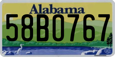 AL license plate 58BO767