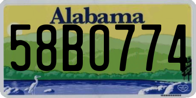 AL license plate 58BO774