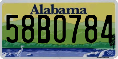 AL license plate 58BO784