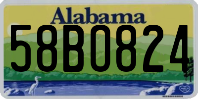 AL license plate 58BO824