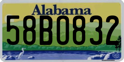 AL license plate 58BO832