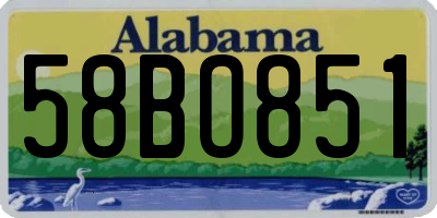 AL license plate 58BO851
