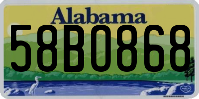 AL license plate 58BO868