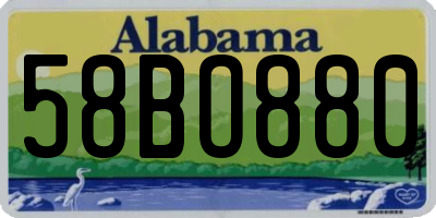 AL license plate 58BO880